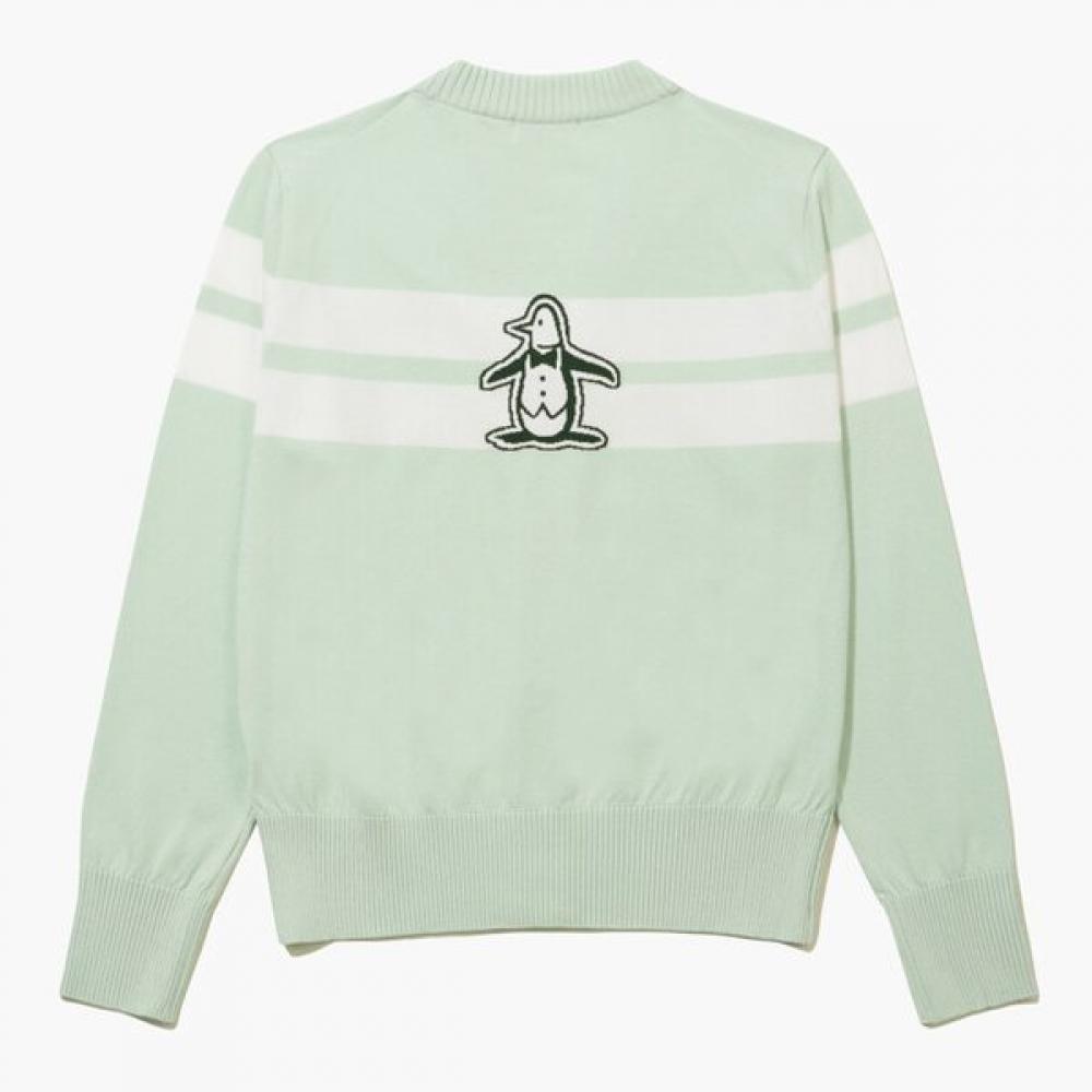 Munsingwear Women V Neck Colorblock Cardigan Mint Mr122lsw15
