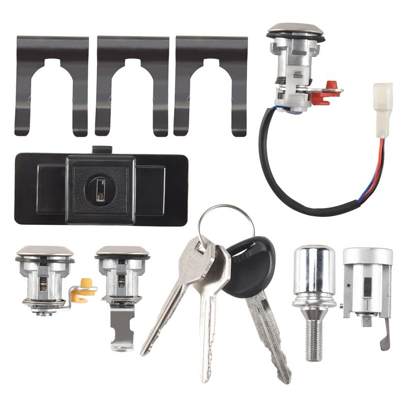 Car Lock Cylinder & Key For Mitsubishi Pajero Shogun Montero MK2 V31 V32 MR259744