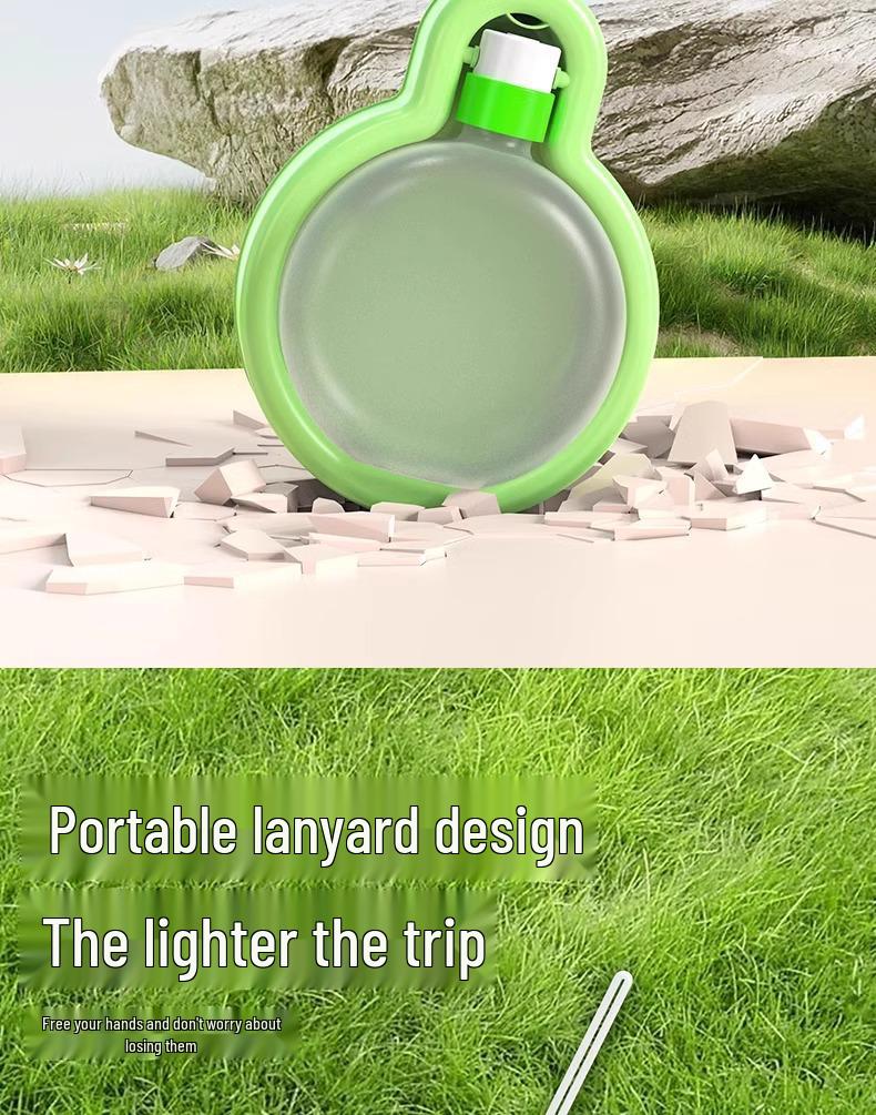 Skládací přenosný dávkovač vody pro psy na cestování venku