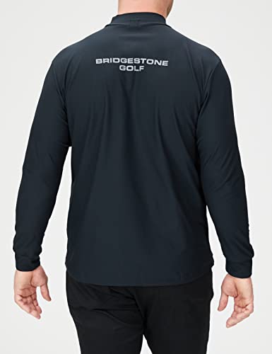 BRIDGESTONE Golf Men's Golf Shirt, Black, Size L
