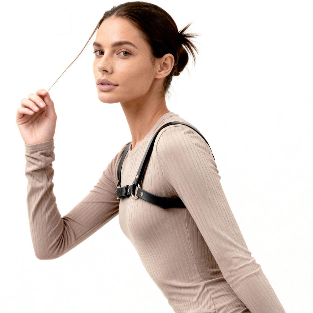 Leather Body Harness Women Adjustable Punk Goth Top Bra Outfit Clubwear