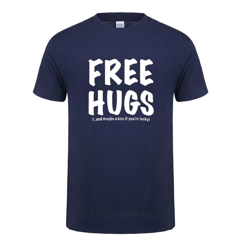 

Free Hugs Printing T Shirt For Men Male Summer Tops Tee O Neck Short Sleeve Fashion Cotton TShirt Tshirt Man Brand Clothing 4XL