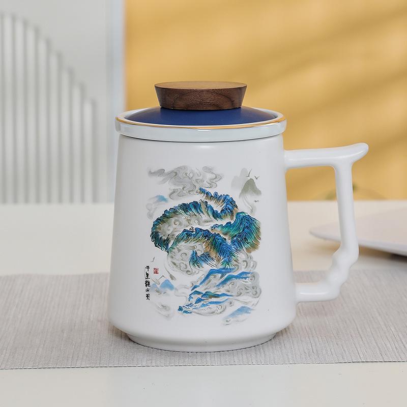 Premium Ceramic Mug with Custom Logo - Gift for Annual Company Event or Cultural Souvenir