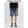 UR Men's Retro Washed Drawstring Denim Shorts UMA850003