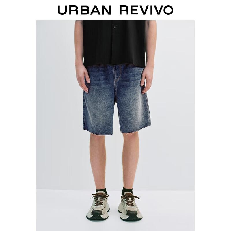 UR Men s Retro Washed Drawstring Denim Shorts UMA850003 31