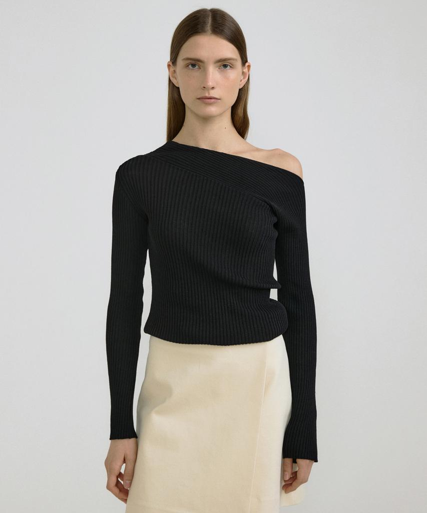 OCTETTE One Shoulder Knit_2Color
