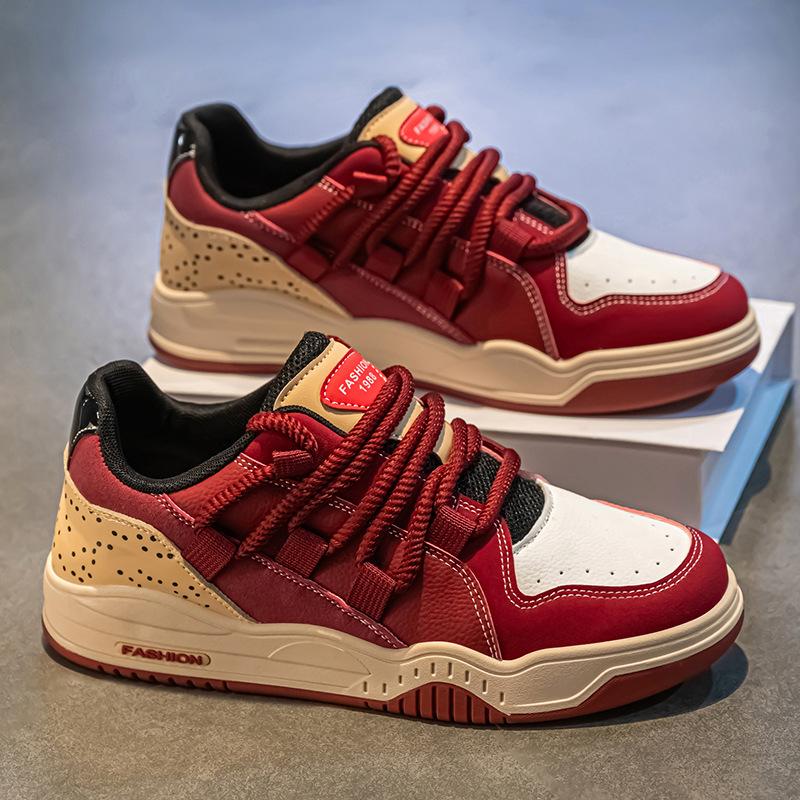 

Мужская модная повседневная парусиновая обувь с веревочными ремешками, подходящая для прогулок на открытом воздухе и тренировок 46 красный