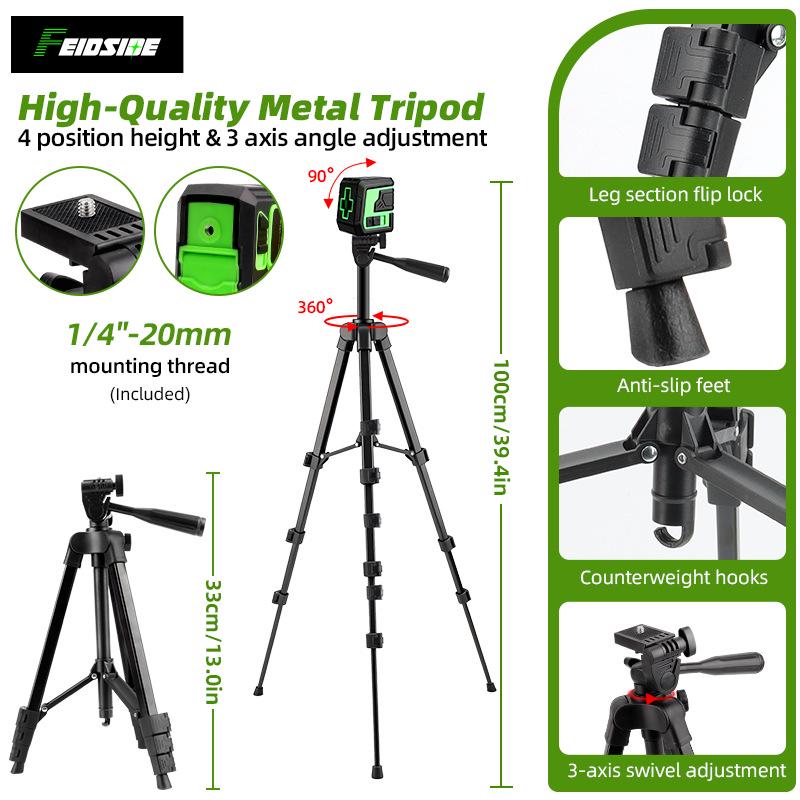 High-Precision Mini Green Laser Level: 2-Line, Outdoor Visible, Strong Infrared Light Marker