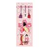 Hamamonyo Tenugui Towel: Geisha and Cherry Blossom Report, Pink