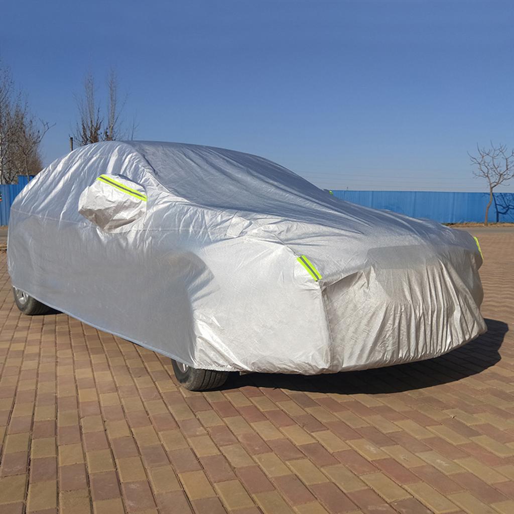 Car Cover 2 Layer Waterproof UV Protection Weatherproof Heat Insulation Outdoor Full Car Cover for