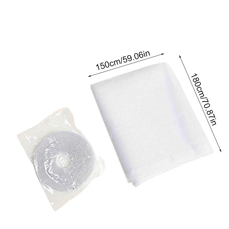 

1 шт. Прозрачный Легко устанавливаемый Набор оконного экрана Вентиляционная сетка с клейкими полосками белый