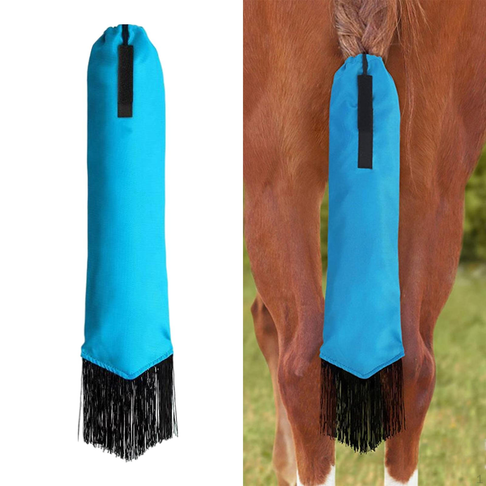 

Guard with Fringe, Wrap , Horse Long Tail Decoration, Grooming Equestrian синій