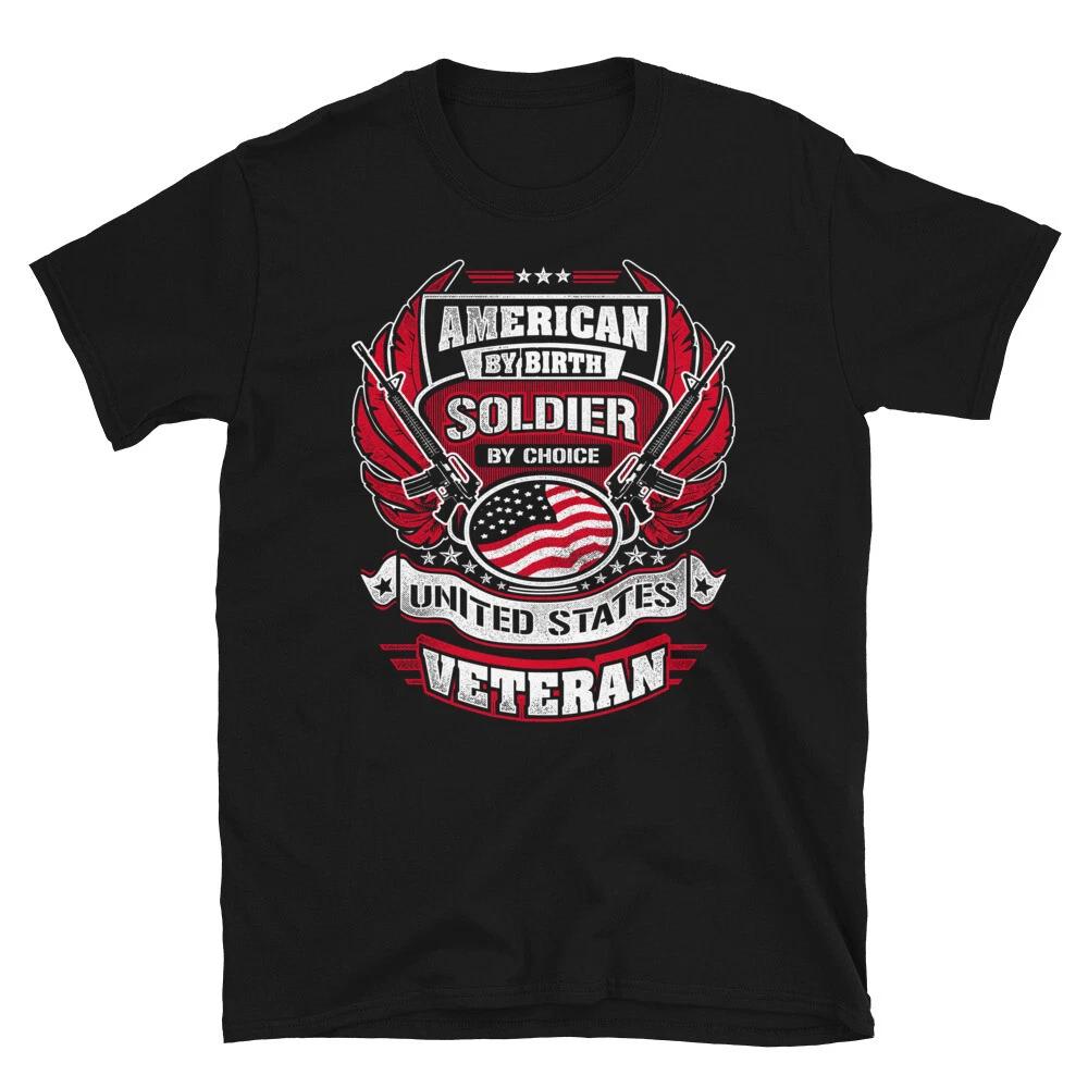 Veteran American By Birth 2nd Amendment Freedom T-Shirt L