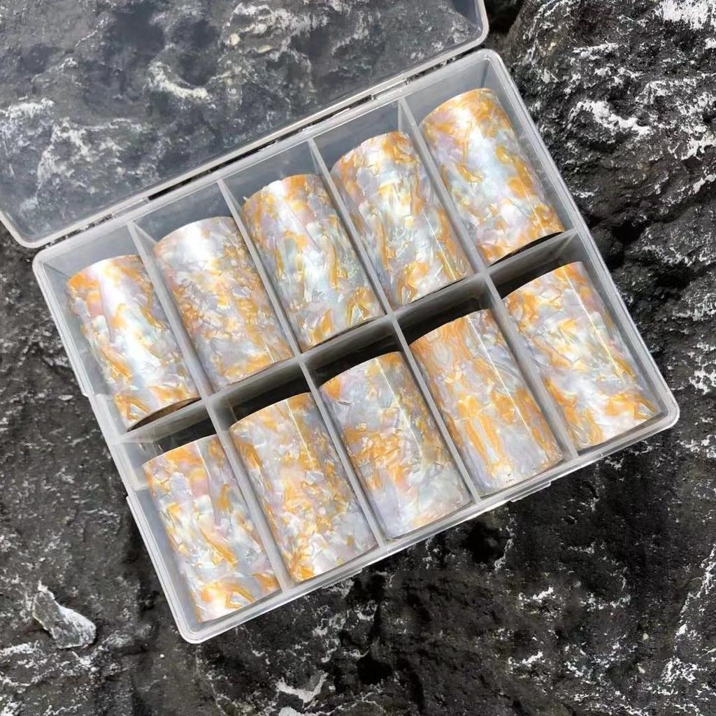 Winter Starry Sky Autumn Leopard Stickers Nail Foil Tortoiseshell Amber