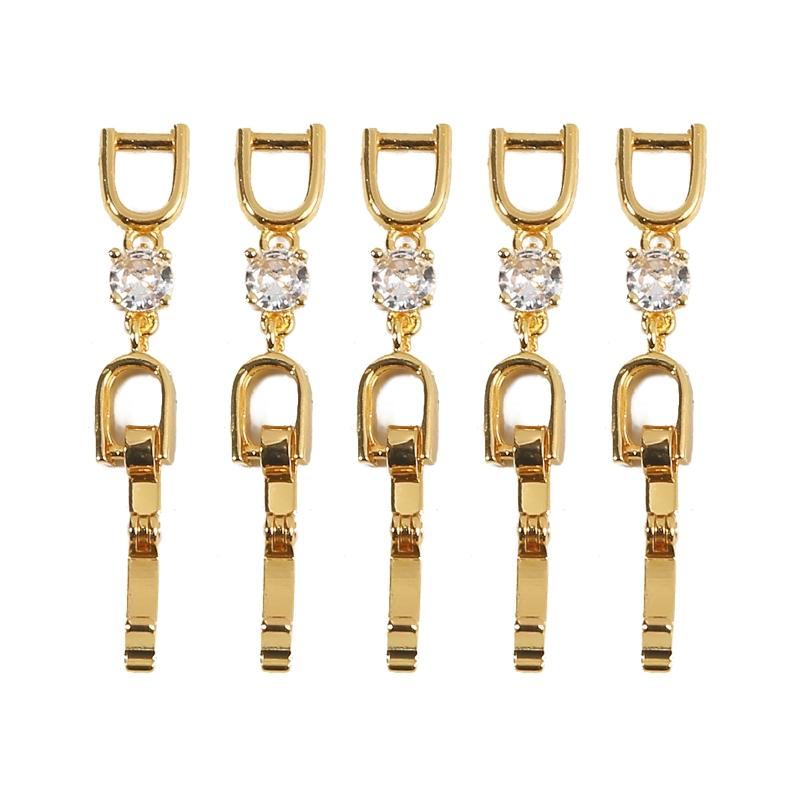 

5 Pieces Necklace Bracelet Extenders Crystal for Rhinestone Foldover Extension Clasp for Bracelet Necklace Jewelry Makin золотой