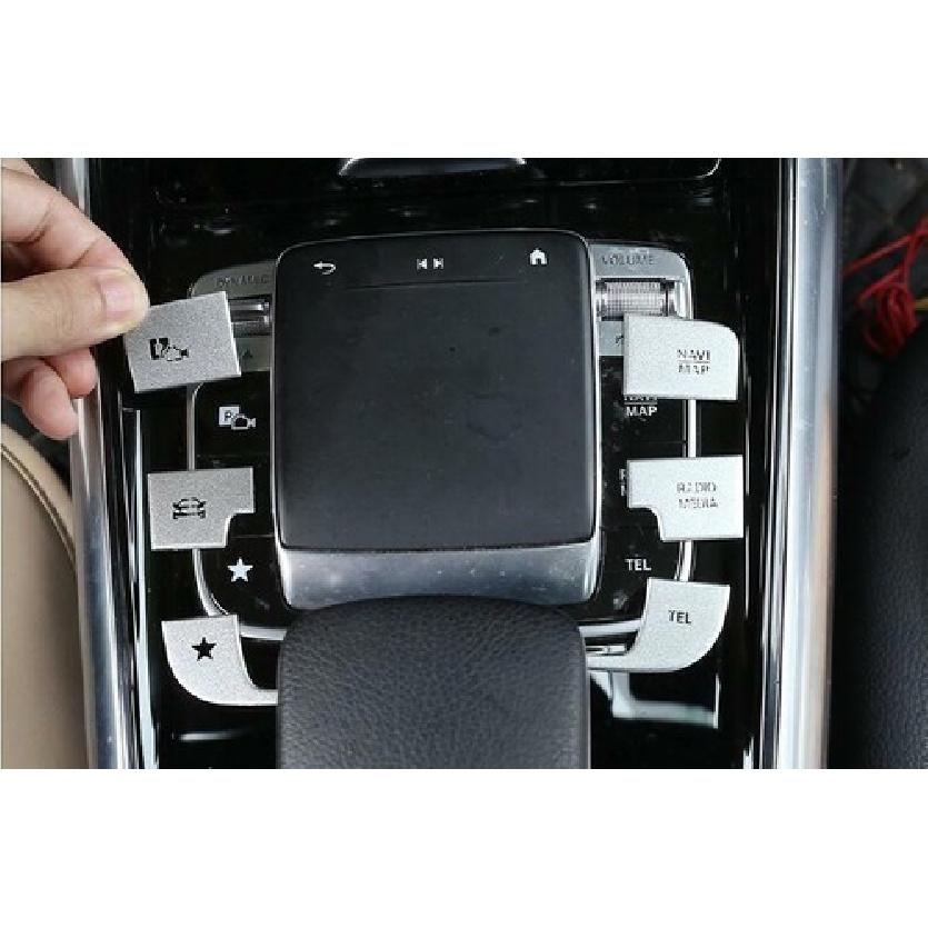 For Benz GLB W247 - Aluminum Silver Console Function Button Sticker Trim