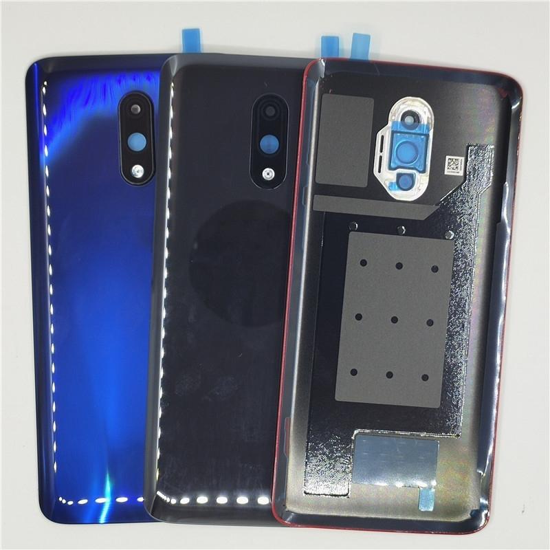 Glass Back Door Lid For OnePlus 7 Battery Cover Rear Housing Shell Panel With Camera Lens Adhesive Sticker
