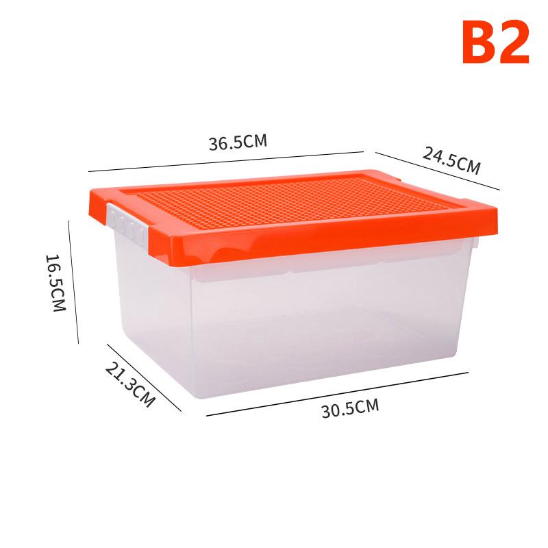 Kids Building Block Storage Box Toys Organizer Stackable Block Case Books Stationary Holder Sundries Snack Container