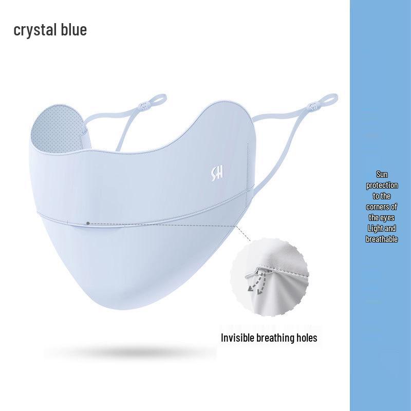 

Unisex Gradient Color Ice Silk Sunscreen Face Mask with UV Protection and Breathable Eye Corner Shield One Size