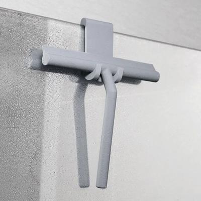 Single-sided Wiper Ergonomic Design No Installation Glass Shower Squeegee Scratch-Resistant Silicone Bathroom Mirror Wiper
