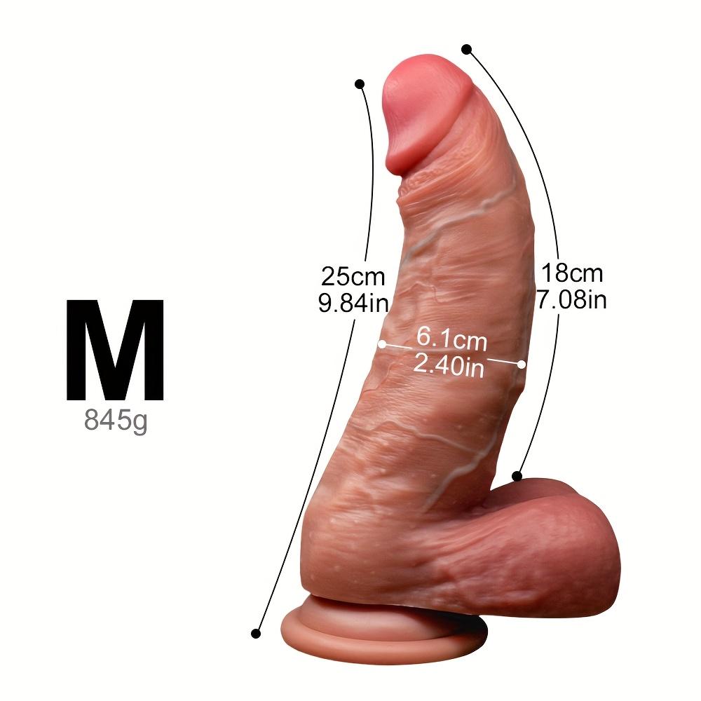 Thick Realistic Dildo in 3 Sizes, Soft Liquid Silicone Penis with Lifelike Veins, Strong Suction Cup Adult Toy for Women, Men & Couples Intimate Play