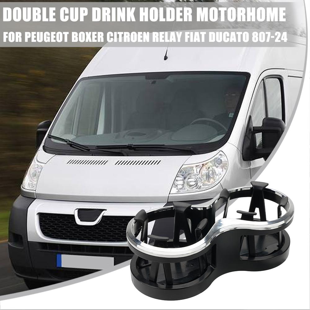 Portabicchieri Doppio per Peugeot Boxer Citroen Relay Fiat Ducato 2007-2024 Camper