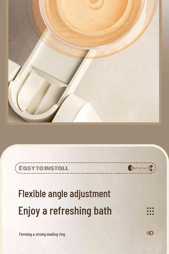Adjustable No-Drill Suction Cup Shower Head Holder 