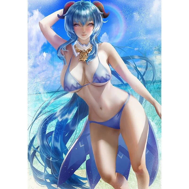 Print Game LOL Ahri Nude Sexy Girl Art Canvas Poster Living Room Bedroom Home Decor Wall Picture