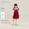 [2026 Spring] New Girls' French Style Lapel Dress - Two-Piece Look Baby Skirt