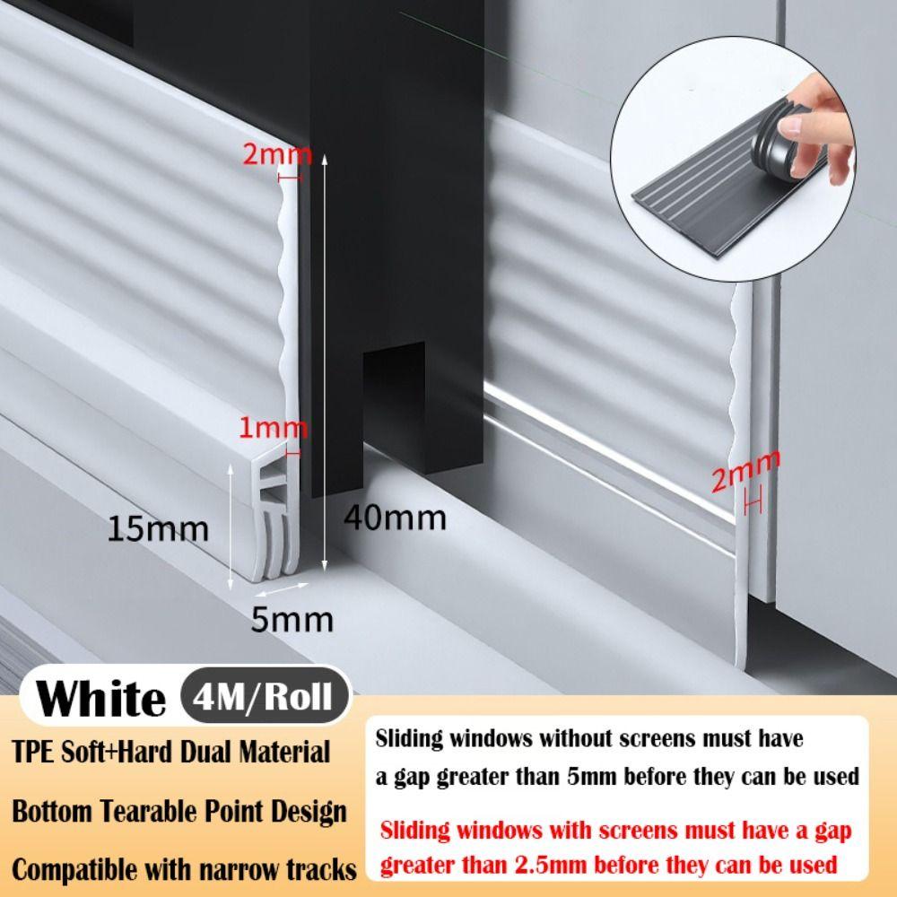 2/4M Windproof Sliding Window Sealing Strip Insectproof Gap Filling Weather Stripping  Household