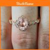 Elegant 18k Rose Gold Plated Zircon Princess Engagement Ring For Women In Sizes 6-10