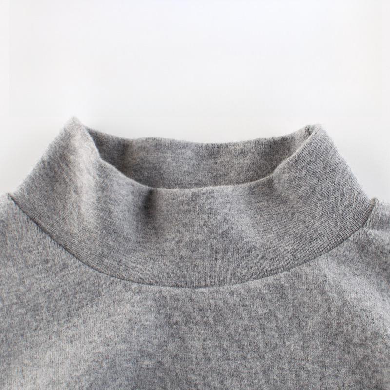 T-shirt à manches longues et col montant pour garçon 27kids automne style coréen