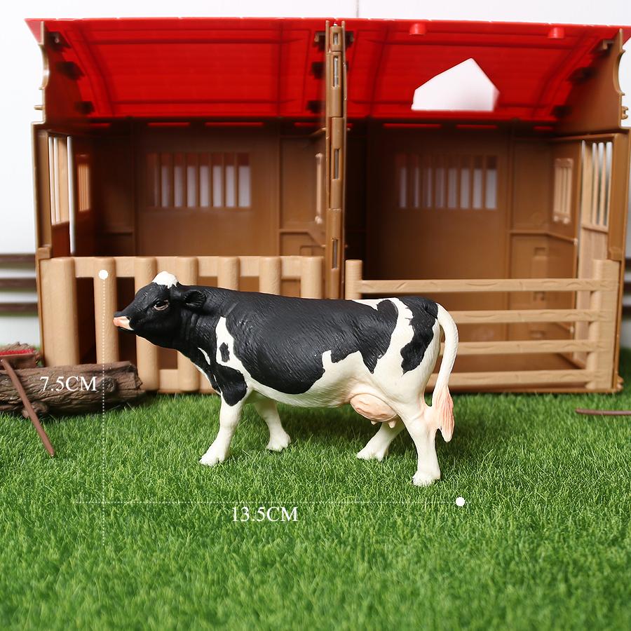 Simulering Gård Verden melkeku Storfe Okse Kalv yak Moskusokse Pedagogisk dyremodell figur leketøy hjemmedekor Gave Til Barn