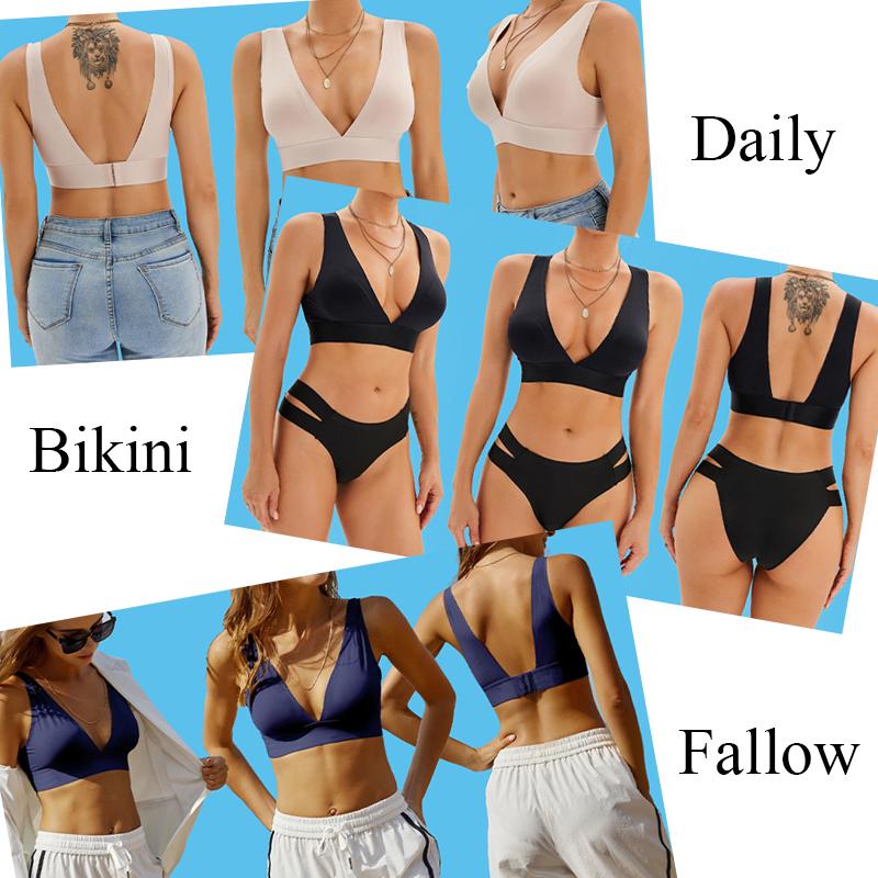 Nahtloser Damen-BH mit tiefem V-Ausschnitt: Sexy Unterwäsche mit einem atemberaubenden Schönheitsrücken-Design