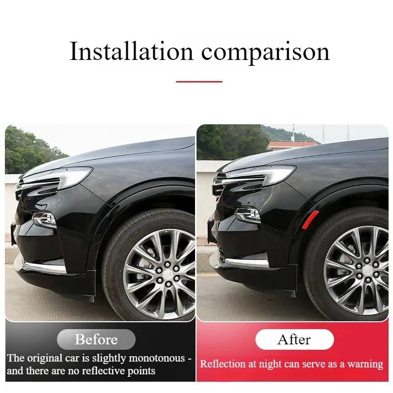 2pcs/set Car Reflective Safety Strip Stickers Car Wheel Eyebrow Reflective Sticker Reflective Warning Safety Tape Accessories