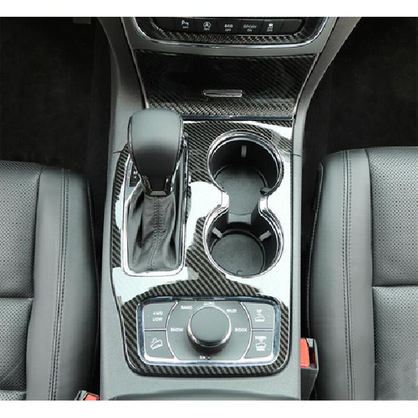For Jeep Grand Cherokee 16-20 Carbon Fiber Shift Interior Gear Cover Panel Trim