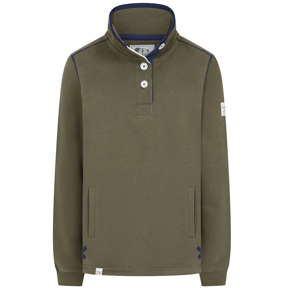 Lazy Jacks Womens/Ladies Button Neck Sweatshirt