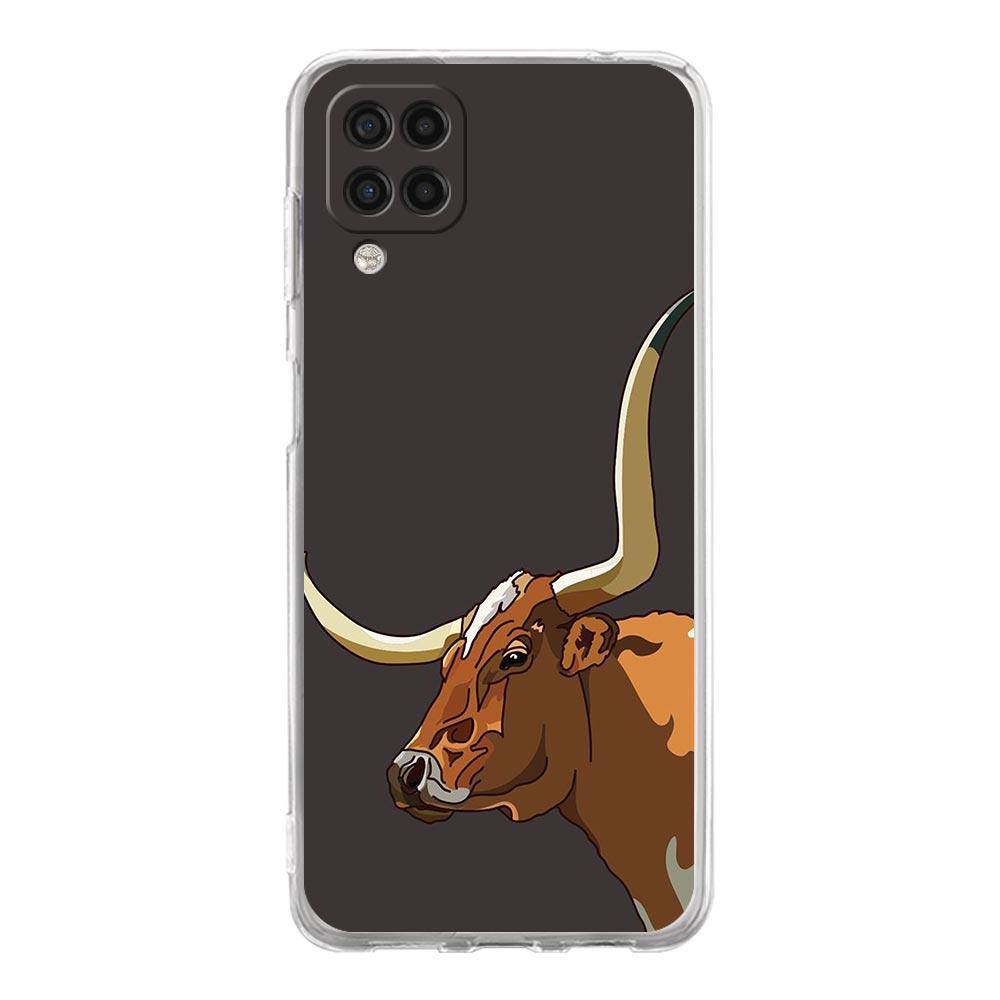 Mobilskal För Samsung Galaxy A13 A33 A35 A55 A73 A53 A23 A51 A71 A21S A72 A31 A41 A05s A03S A15 A25 5G Genomskinligt Skydd Tjurbjur Djur