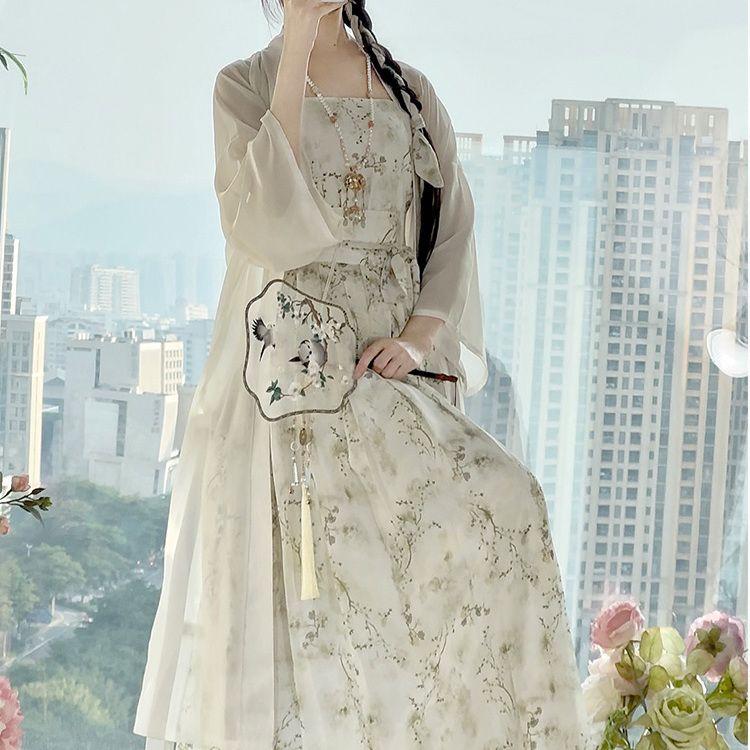 Stile cinese della dinastia Song Hanfu, abiti da donna quotidiani primaverili ed estivi