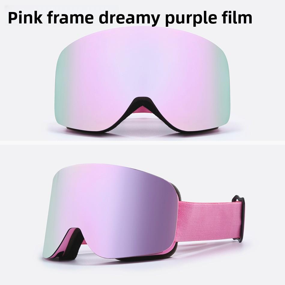Comprehensive REVO True Film Ski Glasses Double-layer Anti-fog and Anti-snow Blindness Goggles Snow Goggles Card Myopia/HX16