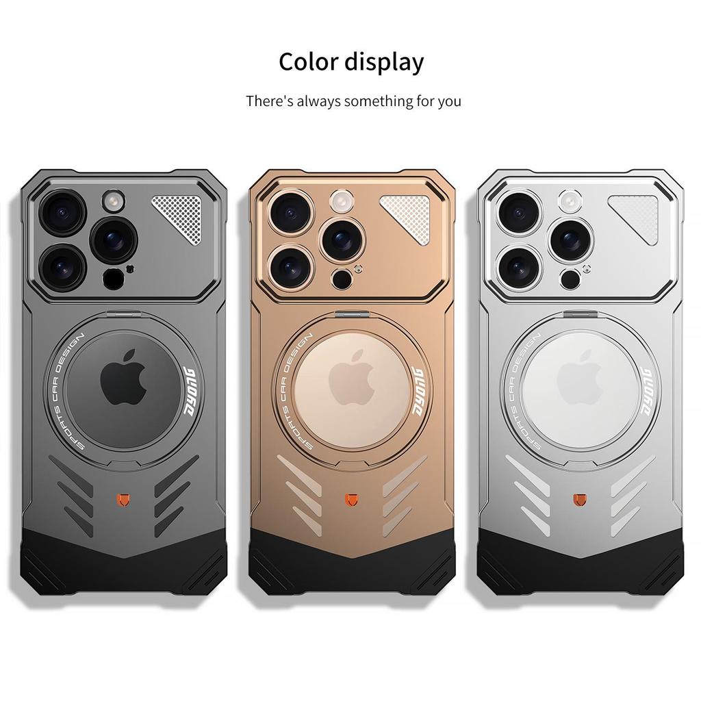 Borderless Metal Snap-Buckle Case for iPhone 17/16/15 Pro/Pro Max