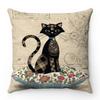 Cartoon Cat Pattern Series Super Soft Short Plush Material Pillow Cover for Home Sofa Decoration Pillow Cover