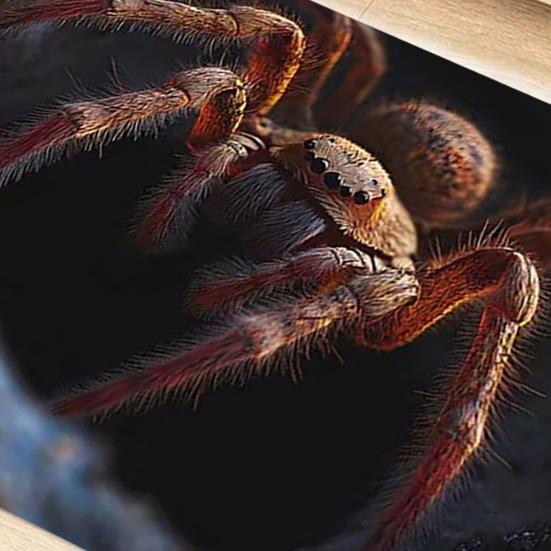 3D Visual Depth Rug Optical Illusion Floor Mat Realistic Hole Spider Doormat Fun Pet Play Rug for Entrance Hallway Living Room