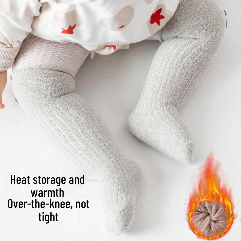 2025 Warm Cartoon Velvet Baby Knee-High Socks for Autumn/Winter