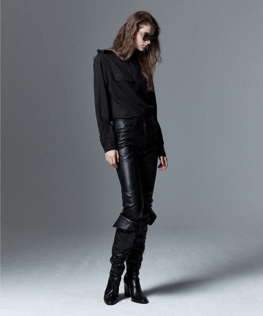 UNTAGE Leather Slim Trousers_Uth-Fp32
