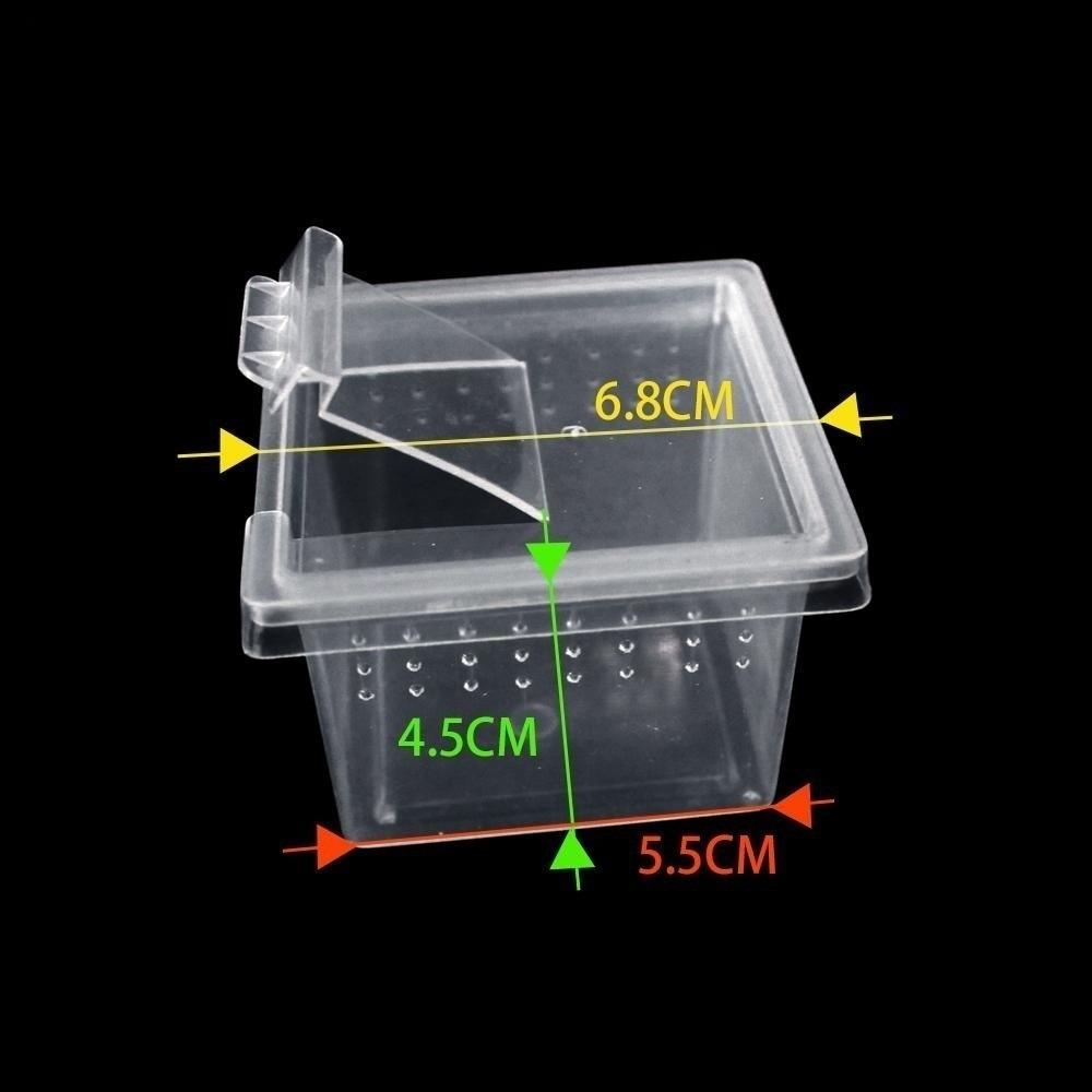 

Insect Rearing Reptile Living Box Clear Plastic Lizard Breeding Box Small Pet Supplies 5.5*4.5*6.8cm