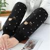 1Pair Waterproof Cuff Sleeves Anti Dirt Resistant Oil-proof Cartoon Sleeve Protector for Autumn Winter Kitchen Household Office
