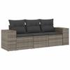 VidaXL Garden Lounge Set with Cushions 3 Pcs, Patio Sofas, Patio Furniture Set, Outdoor Furniture, Grey 3222259