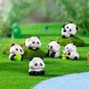 Resin Mini Pandas Miniature Pandas Figurine,Fairys Garden Accessories Garden,Micros Landscape,Plant Pot,Bonsais Craft