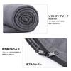 Fleece Sleeping Bag Blanket for Indoor and Outdoor Ideal for Car Large, Warm, Multi-functional Use, Camping, Washable, Zippered, Envelope-style (gray)